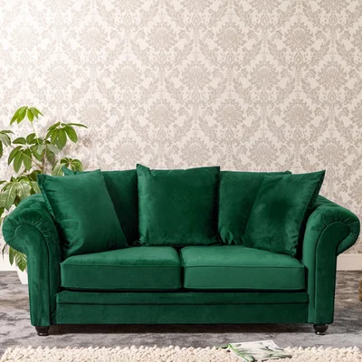 The Range Geneva 3 Seat Sofa - Green