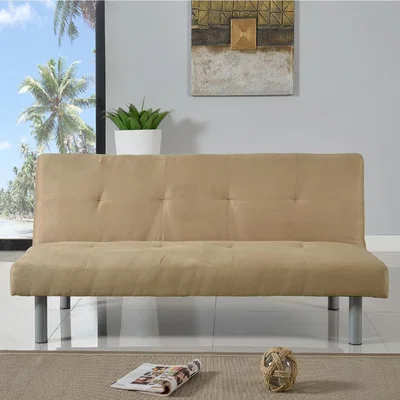 The Range Cream Faux Suede 3 Seater Fabric Sofa Bed