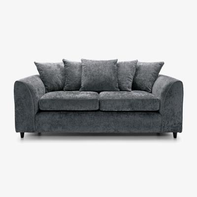 The Range Harriet Crushed Chenille 3 Seater Sofa - Dark Grey