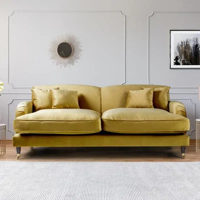 The Range Charlotte 3 Seater Sofa - Gold
