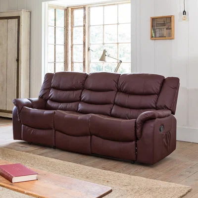 The Range Almeira 3 Seat Recliner Sofa - Red