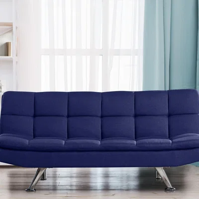 The Range Blue 3 Seater Cube Design Sofa Bed