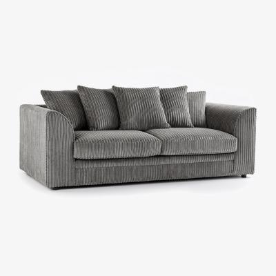 The Range Hannah Jumbo Cord 3 Seater Sofa - Grey