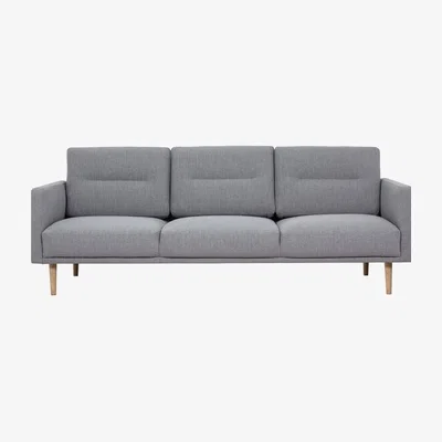 The Range Larvik 3 Seater Oak Leg Sofa - Grey