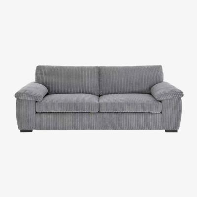 The Range Amara Modern Jumbo Cord 3 Seater - Grey