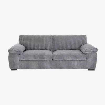The Range Amara Modern Jumbo Cord 3 Seater - Grey