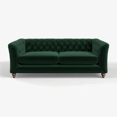 Rose & Grey Hugo Chesterfield 3 Seater Sofa in Emerald Green