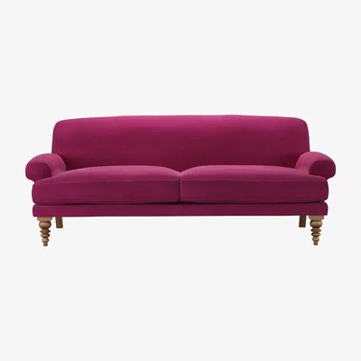 Sofa.com Saturday 3 Seat Sofa (breaks down) in Persian Rose Smart Velvet