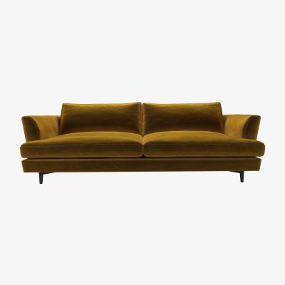 Sofa.com Lars 3 seat sofa in Nefertiti Gold Cotton Matt Velvet