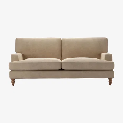Sofa.com Isla 3 Seat Sofa in Fawn Aquaclean Clever Velvet