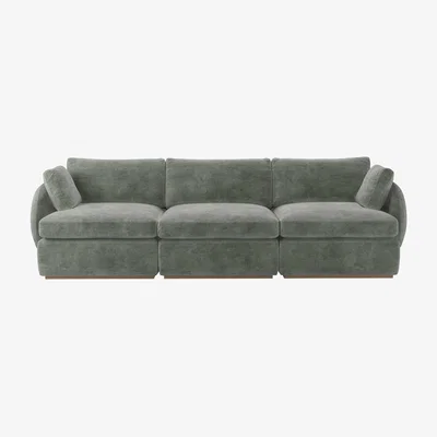 Sofa.com Ren 3 Seat Sofa in Moonstone Speckled Chenille