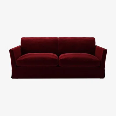 Sofa.com Otto 3 Seat Sofa Bed in Claret Cotton Matt Velvet - sofa.com
