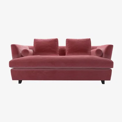 Sofa.com Larsen Three Seat Sofa Bed in Dusty rose Pure Cotton Matt Velvet - sofa.com