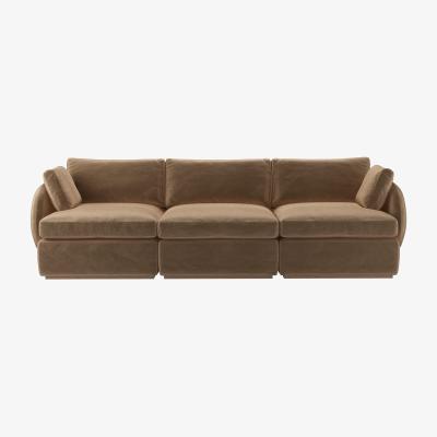 Sofa.com Ren 3 Seat Sofa in Spiced Latte Cotton Matt Velvet