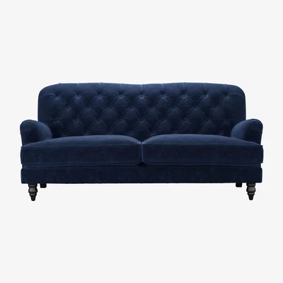 Sofa.com Snowdrop Button Back 3 Seat Sofa in Port Royal Aquaclean Clever Chenille
