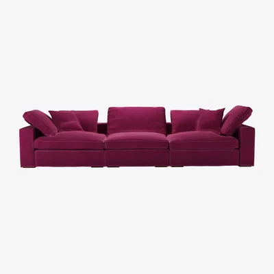 Sofa.com Long Island 3 Seat Sofa in Persian Rose Smart Velvet