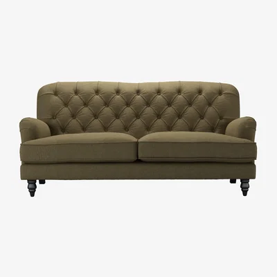 Sofa.com Snowdrop Button Back 3 Seat Sofa (breaks down) in Pine Soft Sustainable Wool - sofa.com