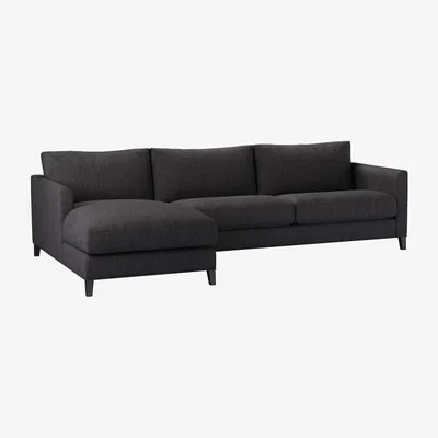 Sofa.com Izzy Large LHF Chaise Sofa in Cadet Soft Chenille - sofa.com