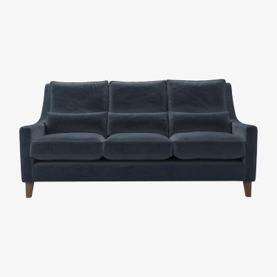 Sofa.com High Back Iggy 3 Seat Sofa in Skyfall Cotton Matt Velvet