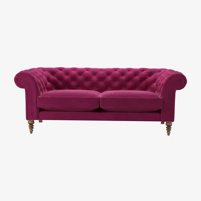 Sofa.com Oscar 3 Seat Sofa in Persian Rose Smart Velvet