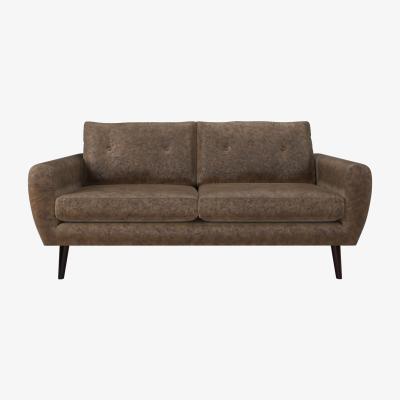Sofa.com Jack 3 Seat Sofa in Chocolate Faux Leather