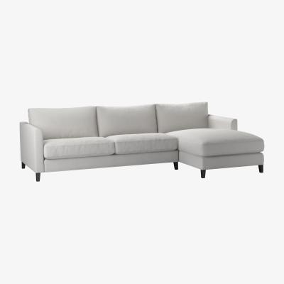 Sofa.com Izzy Large RHF Chaise Sofa in Alabaster Brushed Linen Cotton - sofa.com