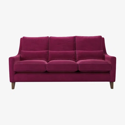 Sofa.com High Back Iggy 3 Seat Sofa in Persian Rose Smart Velvet