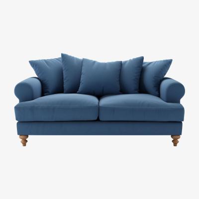 Sofa.com Teddy 2.5 Seat Sofa in Heather Blue Smart Cotton - sofa.com