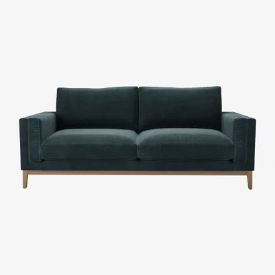 Sofa.com Costello 3 Seat Sofa in Deep Forest Aquaclean Clever Velvet