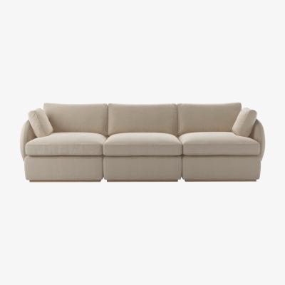 Sofa.com Ren 3 Seat Sofa in Elderflower Organic Smart Cotton