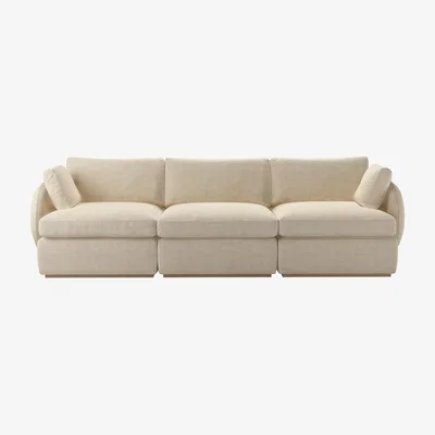 Sofa.com Ren 3 Seat Sofa in Chantilly Aquaclean Clever Chenille