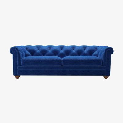 Sofa.com Patrick 3 Seat Sofa in Cobalt Smart Velvet - sofa.com