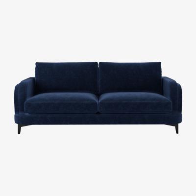 Sofa.com Boston Curved Arm 3 Seat Sofa in Port Royal Aquaclean Clever Chenille