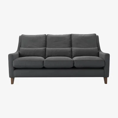 Sofa.com Iggy High Back 3 Seat Sofa in Monsoon Brushed Linen Cotton - sofa.com