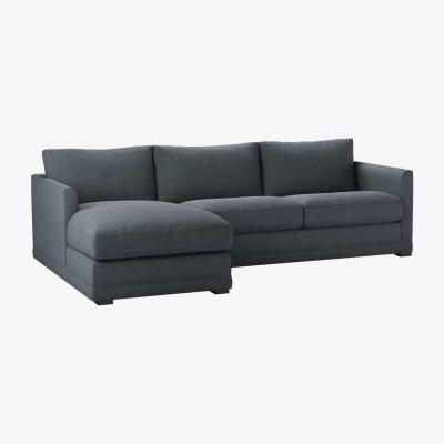 Sofa.com Aissa Medium LHF Chaise Sofa in Flint Vermeer Linen - sofa.com