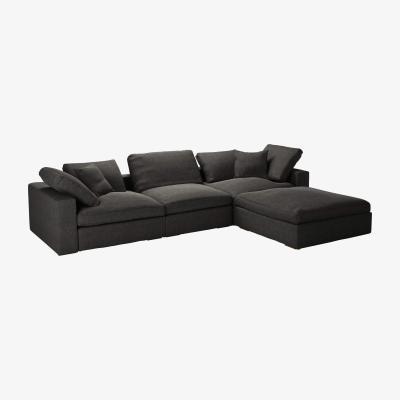 Sofa.com Long Island Complete Set with Footstool in Anthracite Quartz - sofa.com