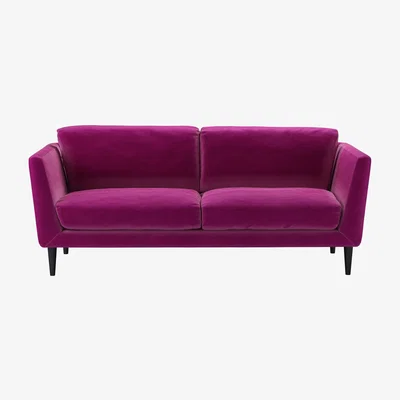 Sofa.com Perfectly Pristine Holly 2.5 Seat Sofa in Peony Cotton Matt Velvet - sofa.com