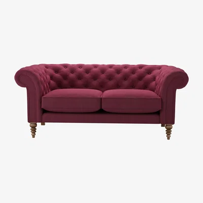 Sofa.com Oscar 2.5 Seat Sofa in Boysenberry Brushed Linen Cotton - sofa.com
