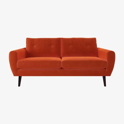 Sofa.com Jack 3 Seat Sofa in Burnt Orange Velvet