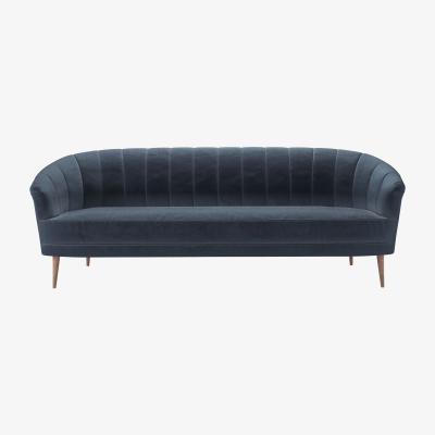 Sofa.com Harper 3 Seat Sofa in Skyfall Cotton Matt Velvet