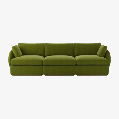 Sofa.com Ren 3 Seat Sofa in Vine Leaf Organic Smart Cotton