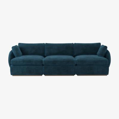 Sofa.com Ren 3 Seat Sofa in Mineral Mist Speckled Chenille