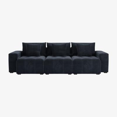 Sofa.com Romy 3 Seat Sofa in Mercury Cashmere Velvet