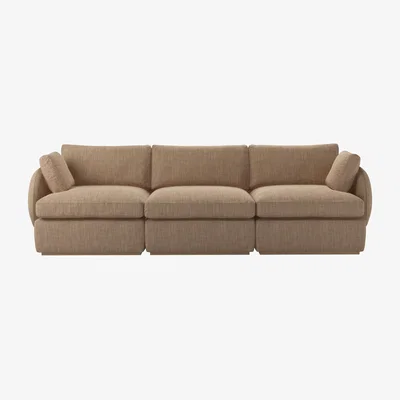 Sofa.com Ren 3 Seat Sofa in Driftwood Baylee Multi-Tone Viscose Linen