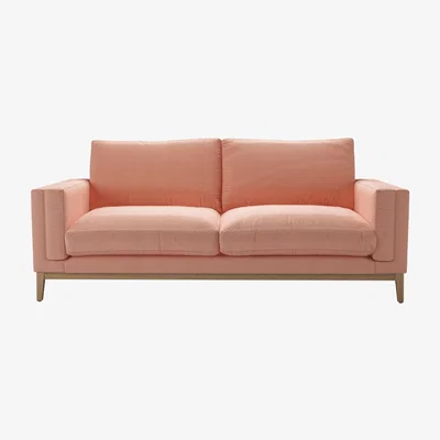 Sofa.com Costello 3 Seat Sofa in Sakura Pink Organic Smart Cotton