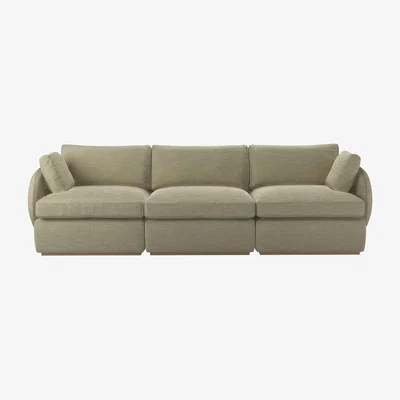Sofa.com Ren 3 Seat Sofa in Palm Silky Jacquard Weave