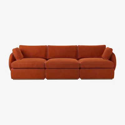 Sofa.com Ren 3 Seat Sofa in Moroccan Spice Smart Velvet