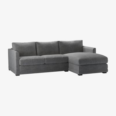 Sofa.com Aissa Small RHF Chaise Storage Sofa in Earl Grey Smart Velvet - sofa.com