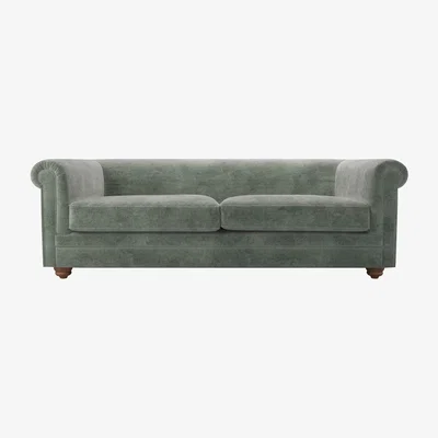 Sofa.com Patrick Unbuttoned 3 Seat Sofa in Moonstone Speckled Chenille