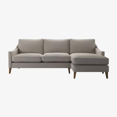 Sofa.com Iggy Medium RHF Chaise Sofa in Stone Brushed Linen Cotton - sofa.com